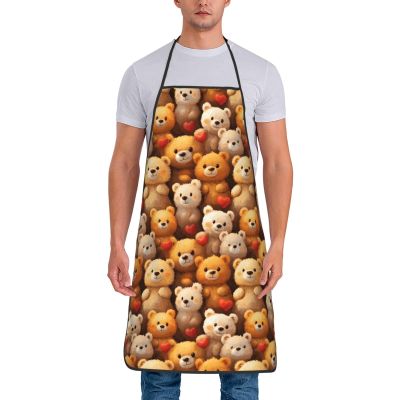 TZTTZT Cute Bear Print Apron for Women and Men