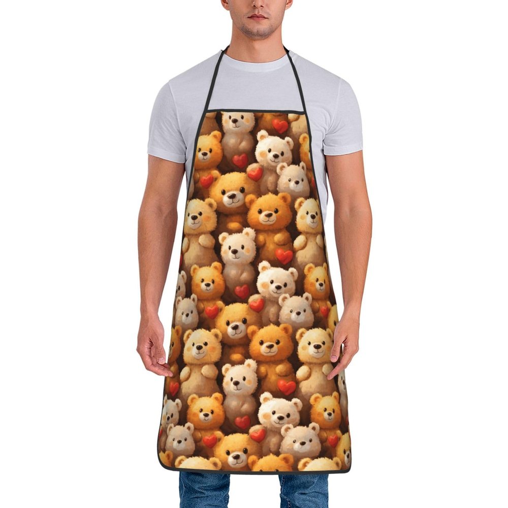 TZTTZT Cute Bear Print Apron for Women and Men
