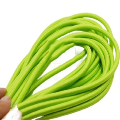 FBANULPEX Fabric-Covered Wire, Solid Braided Cable for Pendant Lights, 2 x 0.75 mm, Green, 8 m