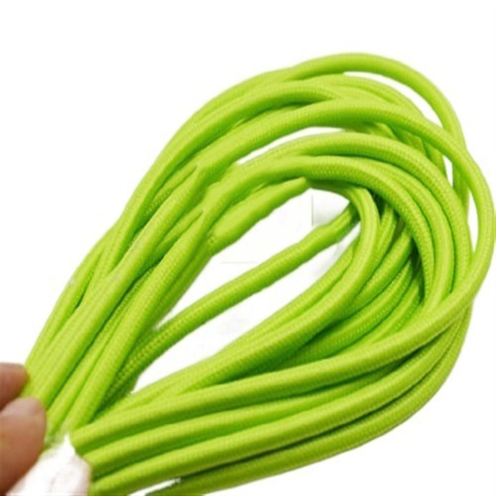 FBANULPEX Fabric-Covered Wire, Solid Braided Cable for Pendant Lights, 2 x 0.75 mm, Green, 8 m