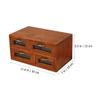 Artibetter Rustic Double-Wall Drawer Organizer, 4 Compartments and 4 Drawers view 2