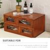 Artibetter Rustic Double-Wall Drawer Organizer, 4 Compartments and 4 Drawers view 3