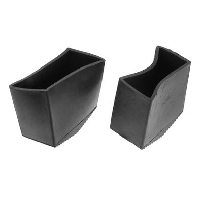 SEWACC 2-Piece Rubber Ladder Leg Caps, Non-Slip and Vibration-Damping, Black