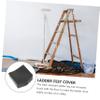 SEWACC 2-Piece Rubber Ladder Leg Caps, Non-Slip and Vibration-Damping, Black view 4
