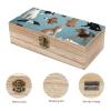 SMAZDFXX Wooden Storage Box with Lid, Keepsake and Jewelry Organizer, Raining Cats & Dogs view 3
