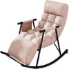 FHSLKXIM Modern Rocking Chair, Lounge Armchair with Side Pockets, Recliner for Adults, Pink B, One Size view 1
