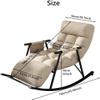 FHSLKXIM Modern Rocking Chair, Lounge Armchair with Side Pockets, Recliner for Adults, Pink B, One Size view 3