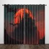 Blackout Curtains 104.3 x 95.3 in, 3D Halloween Bats and Castle Print, 2 Panels view 2