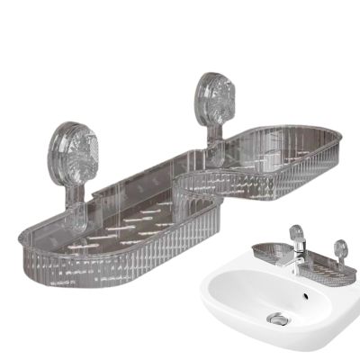 Generic Suction Cup Shelf, Reusable Shower Holder, 51 × 10.5 × 10.5 cm, Non-Slip Bathroom Organizer