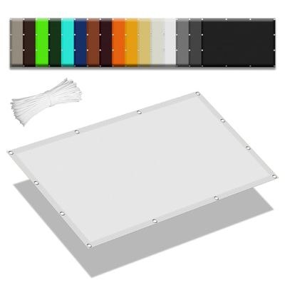 Waterproof Sun Shade Sail, 35 x 350 cm, Rectangular, 98% UV Protection, White