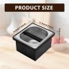 MMYUAK Large Coffee Knock Box, Stainless Steel Grounds Container with Removable Knock Bar, Non-Slip Base, Barista Accessory (Black-S) view 2