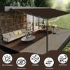 Waterproof Rectangular Sun Shade Sail 95 x 600 cm, 98% UV Protection, Light Gray view 3