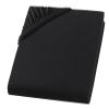 CARPE SONNO Jersey Fitted Sheet 160 x 200 cm, Cotton, Black, Shrink-Resistant & No-Iron, Up to 22 cm view 2