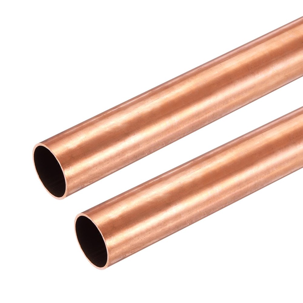 Sourcing Map Copper Round Tube, 24 mm OD x 1 mm Wall x 100 mm Long, Seamless T2 Copper Pipe, 2-Pack