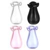 Avejjbaey 4-Piece Tiny Glass Vases, Cat Whisker Holders, Mini Flower Vases for Dollhouse Decor view 1