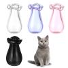 Avejjbaey 4-Piece Tiny Glass Vases, Cat Whisker Holders, Mini Flower Vases for Dollhouse Decor view 2