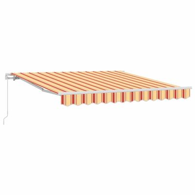 vidaXL Retractable Awning Yellow and Orange 350 x 250 x 165 cm