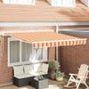 vidaXL Retractable Awning Yellow and Orange 350 x 250 x 165 cm view 2