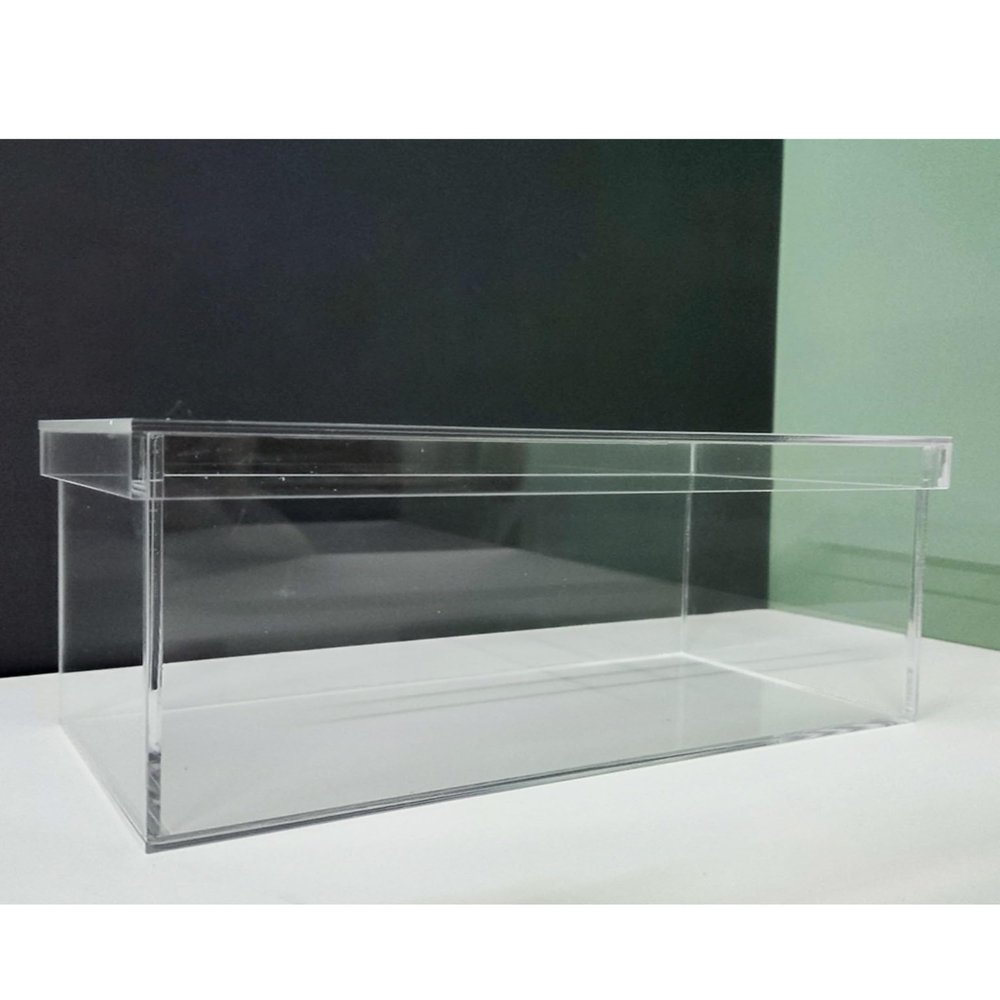 Clear Square Acrylic Box with Lid, 40 x 20 x 30 cm