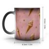 Jubonexis Color-Changing Coffee Mug with Gold Foil, Ice Cream Cone Design, 325 ml view 2