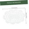 VALICLUD Rustic Cotton Crochet Lace Placemat, Small Tablecloth Table Mat for Home, Wedding, and Party Decor view 2