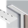 2-Track Ceiling-Mount Curtain Track, 6.6 ft, White Aluminum view 1