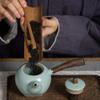NESPIQ Ceramic Teapot, 250 ml, with Wooden Side Handle view 3