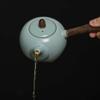NESPIQ Ceramic Teapot, 250 ml, with Wooden Side Handle view 4