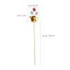 CIYODO 3-Piece Decorative Iron Plant Stakes for Garden Décor view 2