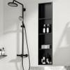 Modern Square Recessed Shower Niche for Tile Walls, Black view 1
