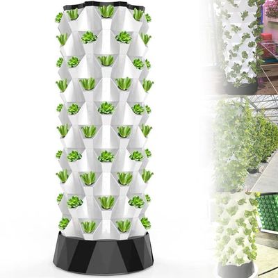 Hydroponic Tower Garden Set, 48/64/80 Pots, 6 Layers, Indoor and Outdoor