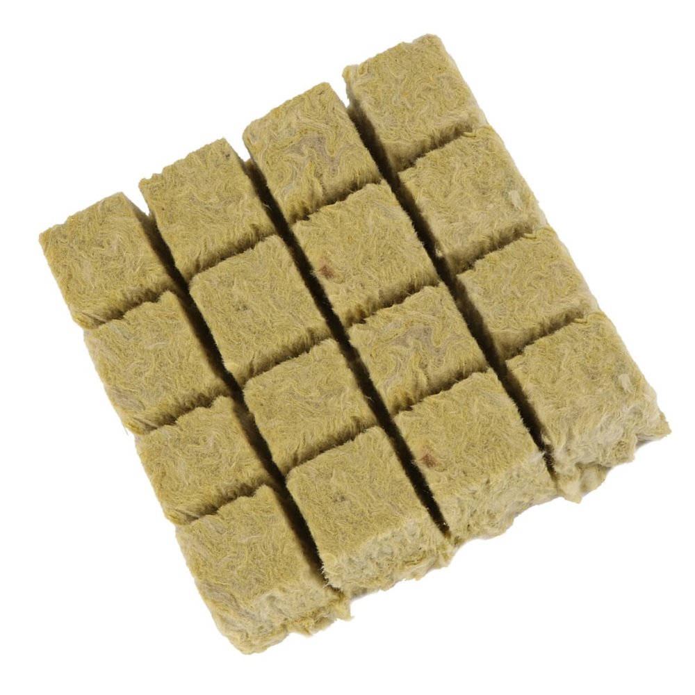 Toddmomy 16-Piece Rockwool Starter Cubes for Hydroponic Growing, Transplanting and Cloning