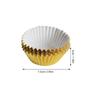 Cupcake Liners, Gold Aluminum Foil, Thick, 100 Count view 2
