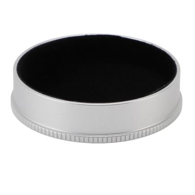 Annadue Lens Cap for Canon Cameras, Aluminum Alloy Lens Cover with Soft Lining, Storage Pouch and Anti-Loss Strap (Silver)