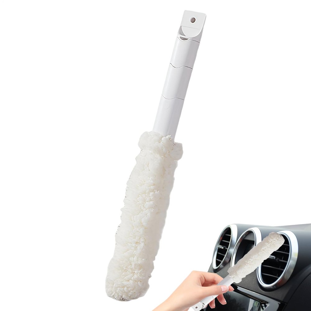 Cleaning Brush with Removable, Reusable Microfiber Cloth Cover