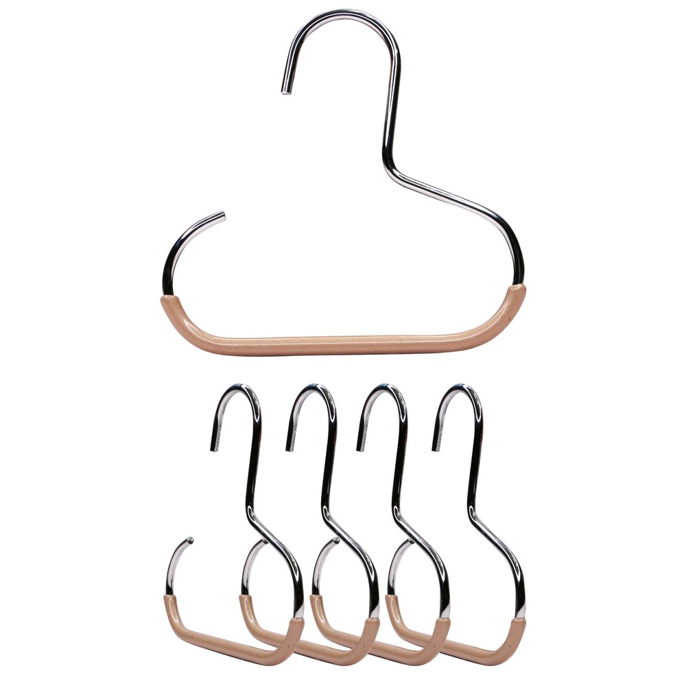 MAWA by Reston Lloyd Scarf, Belt & Accessories Organizer Hanger, Model G-1, 5-Pack