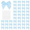 YELARXI Mini Bows, Small Satin Ribbon Bows with Adhesive Pads, 2.5 cm, for Crafts, Weddings, Parties, Decorations, Gift Wrapping, Sewing and DIY, 200 Pieces, Sky Blue view 1