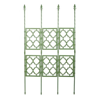 Trellis for Climbing Plants, Rust-Resistant Metal Support Frame, Wall-Mounted, Green, 85 x 220 cm