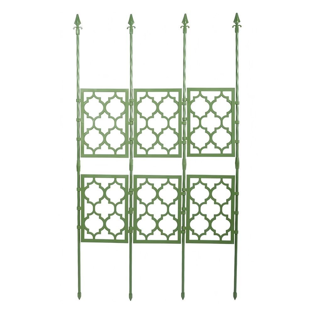 Trellis for Climbing Plants, Rust-Resistant Metal Support Frame, Wall-Mounted, Green, 85 x 220 cm