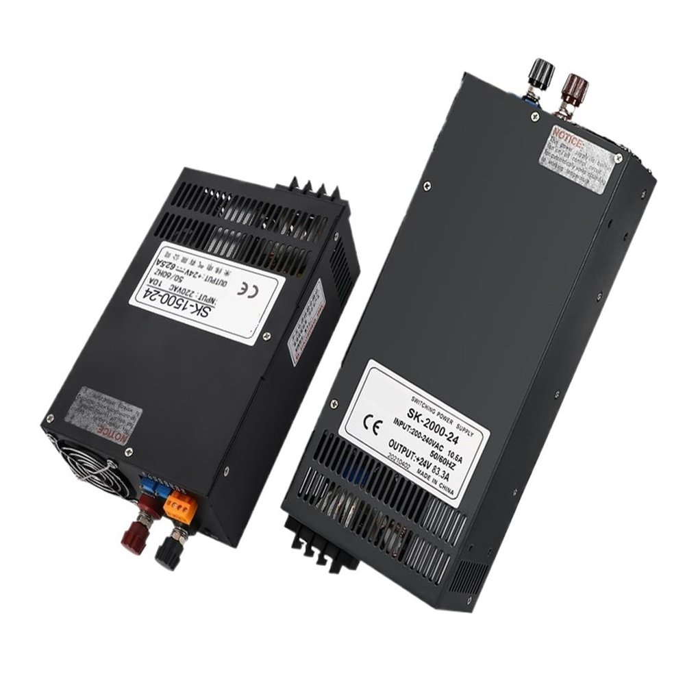 LZIKKGKI 1-Piece CC/CV Switching Power Supply, 1000W/1200W/1500W/2000W, AC-DC, Adjustable Industrial (220VAC_0-48V)