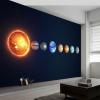 Solar System Planets 3D Non-Woven Photo Wallpaper, 200 x 140 cm, Blue view 2