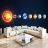 Solar System Planets 3D Non-Woven Photo Wallpaper, 200 x 140 cm, Blue view 3