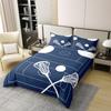 Homemissing Boys' Lacrosse 100% Cotton Bedding Set, 200 x 200 cm, Navy Blue Sports-Themed Duvet Cover for Kids' Rooms view 3