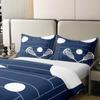 Homemissing Boys' Lacrosse 100% Cotton Bedding Set, 200 x 200 cm, Navy Blue Sports-Themed Duvet Cover for Kids' Rooms view 4