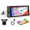Motorsi 4+64G 2-DIN Car Stereo with Wireless Apple CarPlay, Android Auto, 6.9" IPS Touchscreen, Bluetooth 5.0, GPS, Wi-Fi, EQ, FM, AHD Backup Camera and Microphone view 1