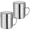 LIGIGWASH 2-Piece Stainless Steel Spice Shakers with Handles, Corrosion- and Stain-Resistant, Large Capacity view 1