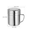 LIGIGWASH 2-Piece Stainless Steel Spice Shakers with Handles, Corrosion- and Stain-Resistant, Large Capacity view 2