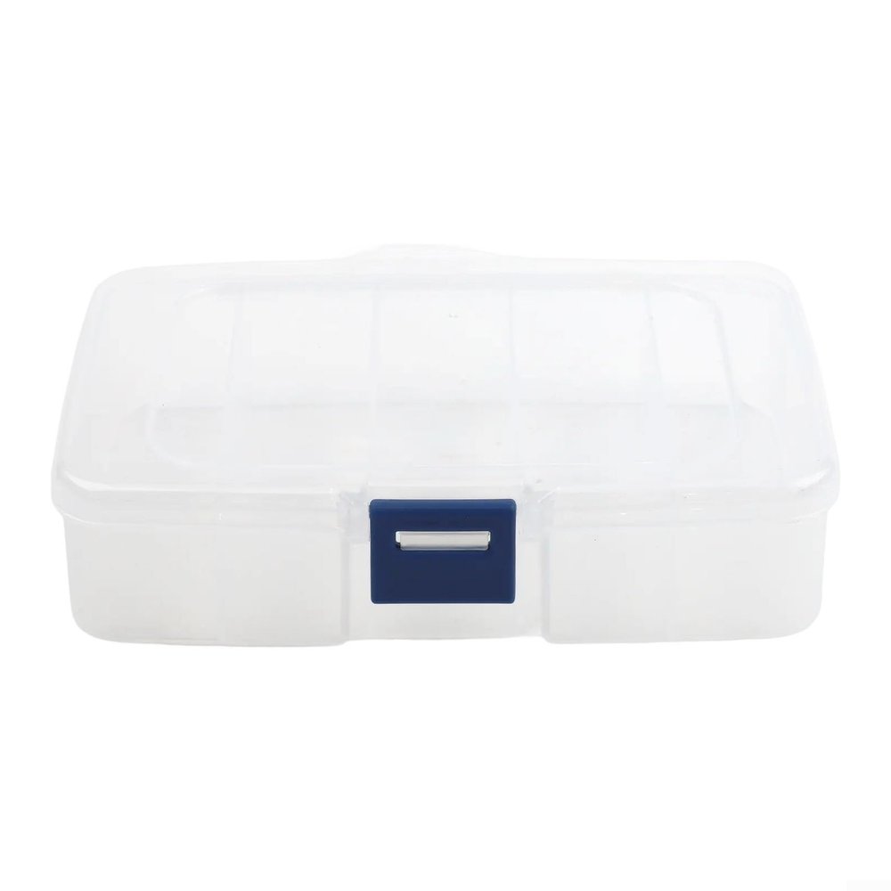 Lightweight Transparent Storage Box with Multiple Compartments