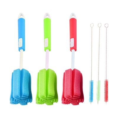 3 Sponge Brushes and 3 Straw Brushes