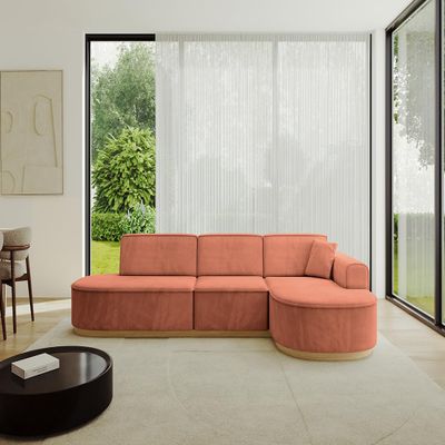 ALTDECOR MARI-L2-v2 L-Shaped Corner Sofa 328x171x83 - Apricot